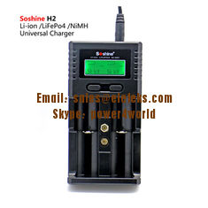 Soshine H2 LCD Universal Charger for Liion/LiFePO4 26650 18650 9V NiMH C AA AAA 9V battery
